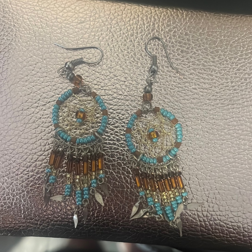 Dream catcher dangly earrings!